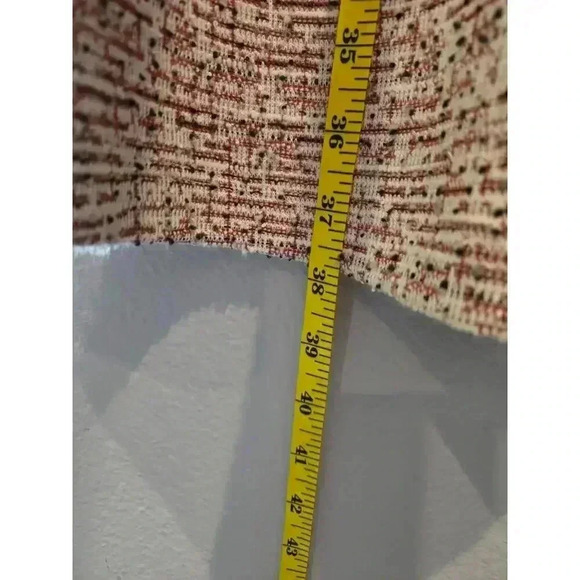 Maeve Women's Fit & Flare Tweed Dress M Pink Multi Knee Length Business Boho - Picture 7 of 10